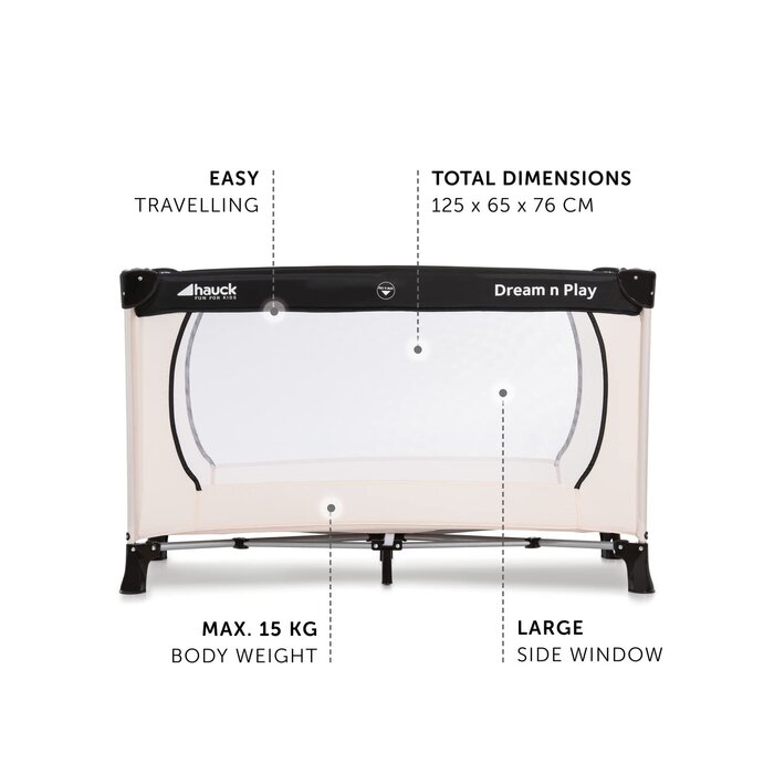 Reisebett 120x60 cm für Babys & Kleinkinder - klappbar, bis zu 34% günstiger