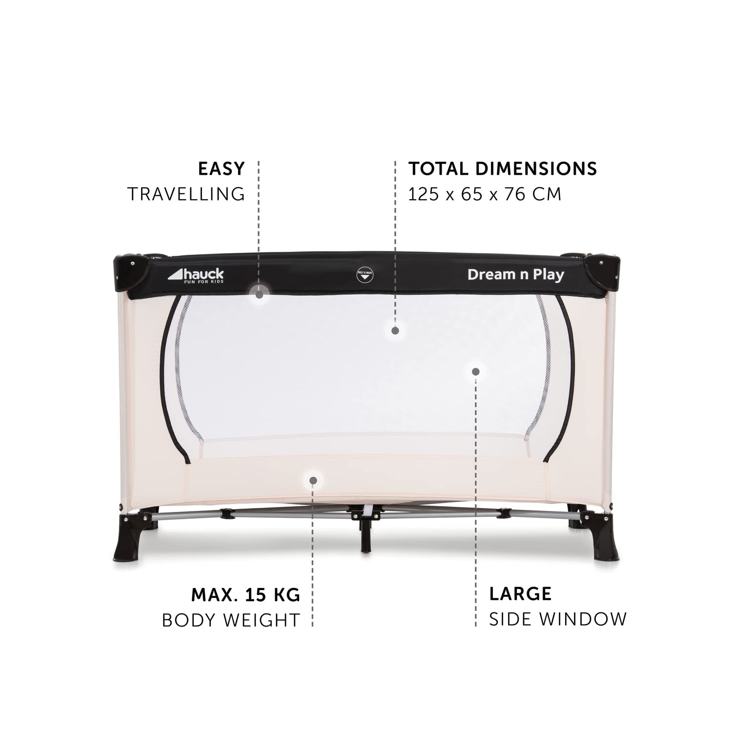 Reisebett 120x60 cm für Babys & Kleinkinder - klappbar, bis zu 34% günstiger