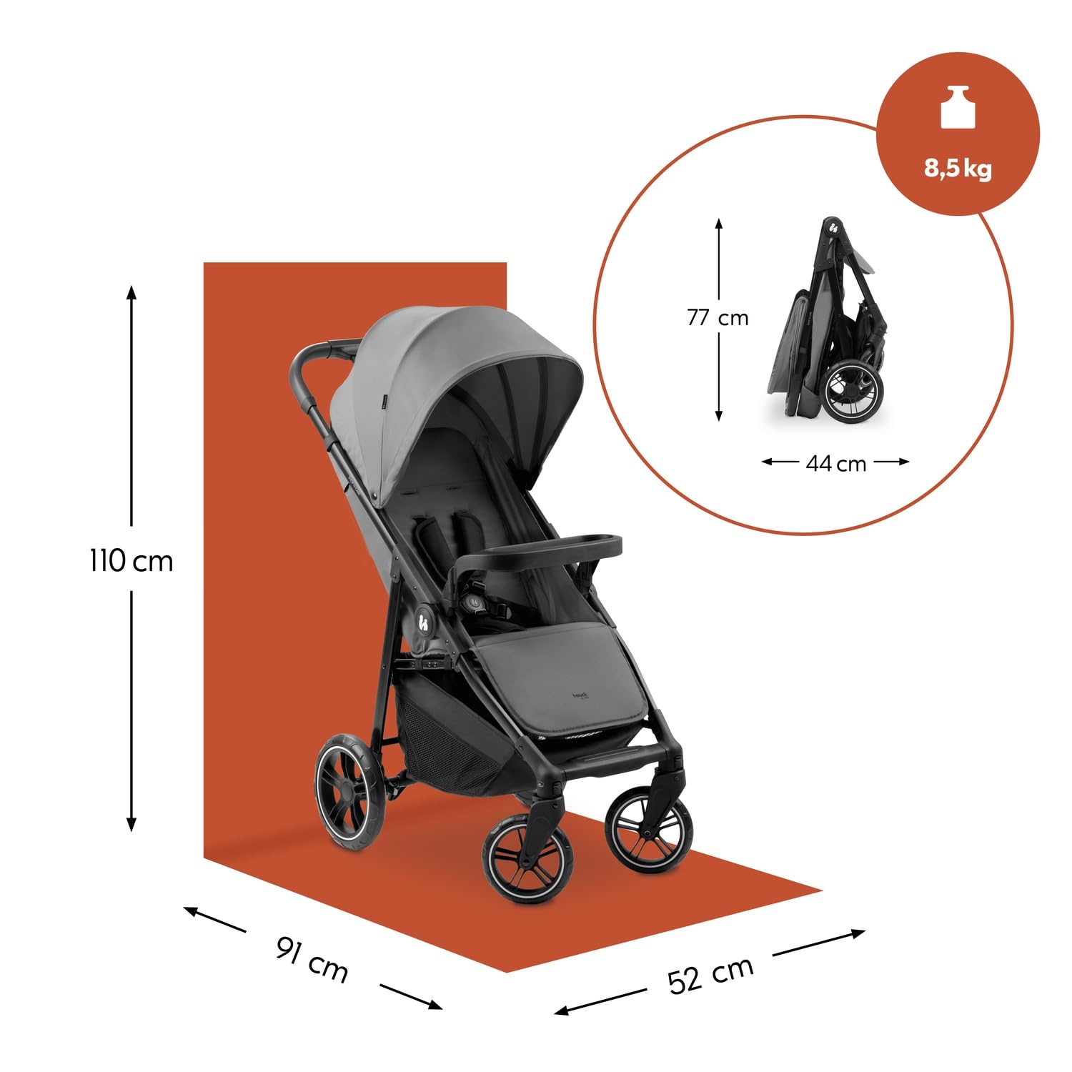 Kompakter Kinderwagen bis 22 kg - Einhändig klappbar - Bis zu 35% Rabatt