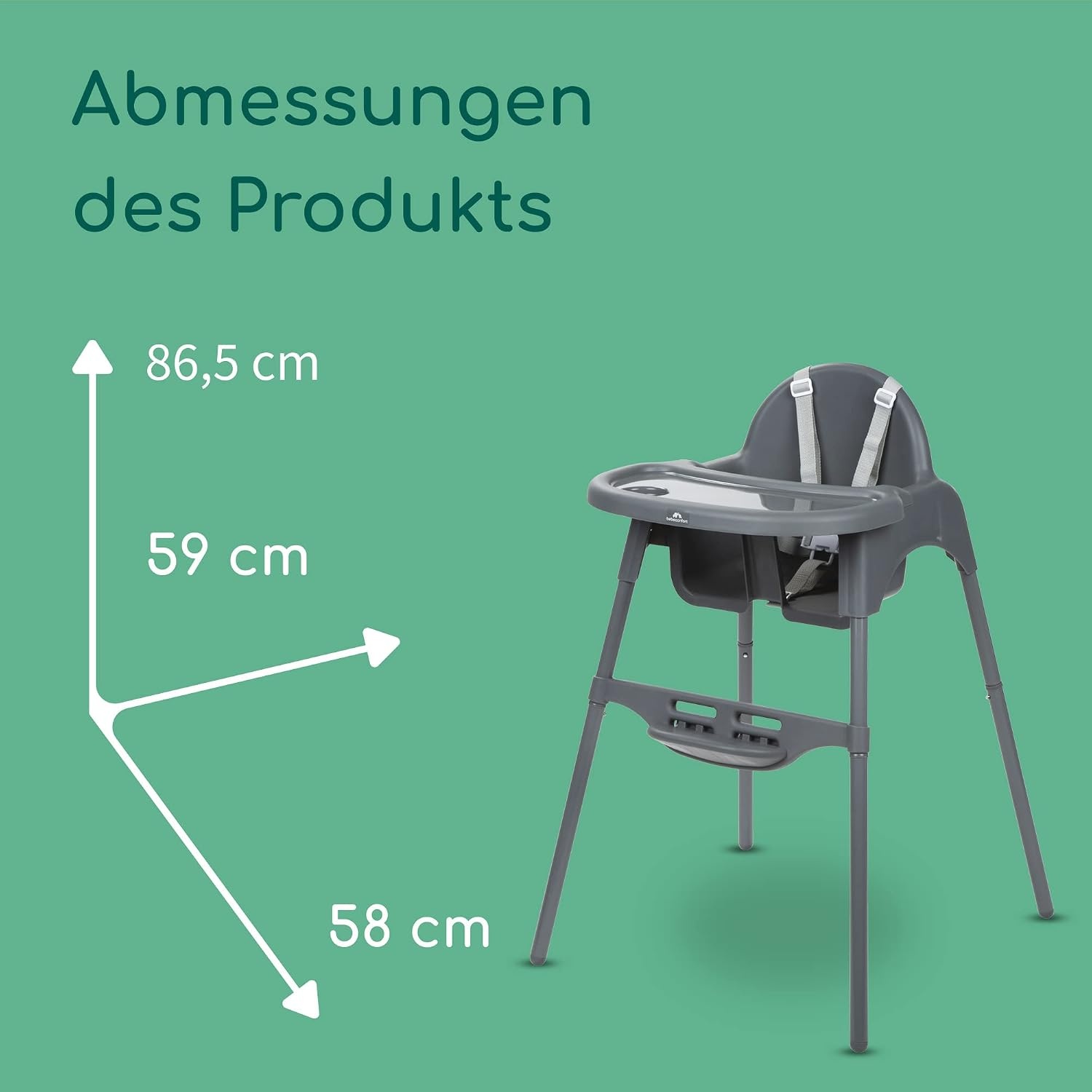 2-in-1 Kinderhochstuhl - höhenverstellbar - bis zu 33 % Rabatt sparen