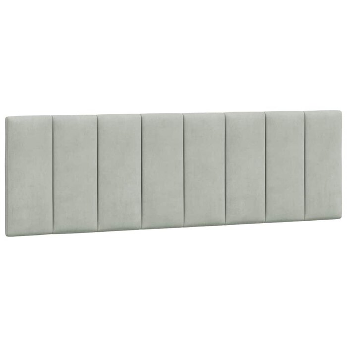 Vidaxl Hanko Bett-Kopfteil Kissen Samt Hellgrau 160 cm - bis zu 44% Rabatt