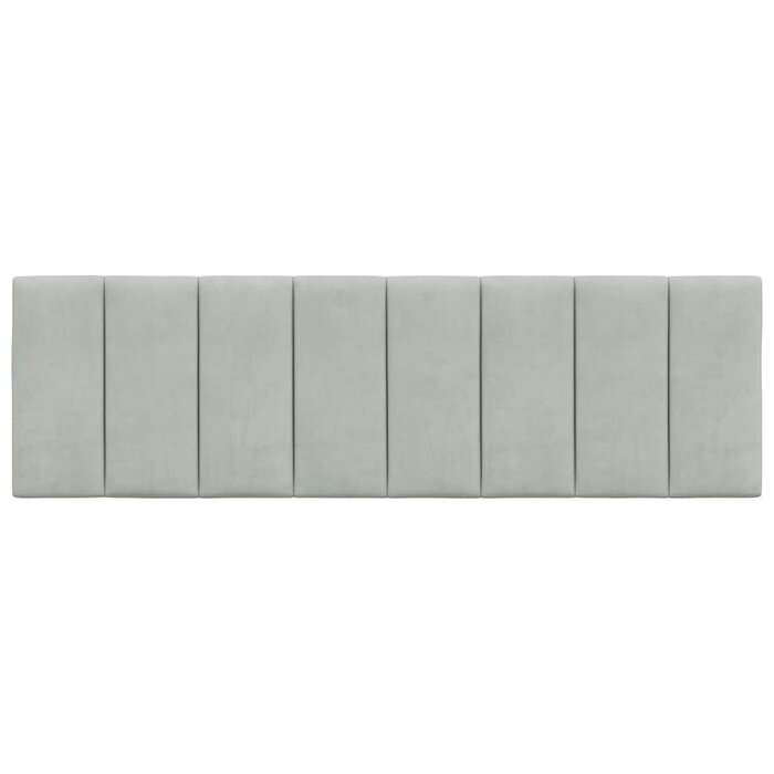 Vidaxl Hanko Bett-Kopfteil Kissen Samt Hellgrau 160 cm - bis zu 44% Rabatt