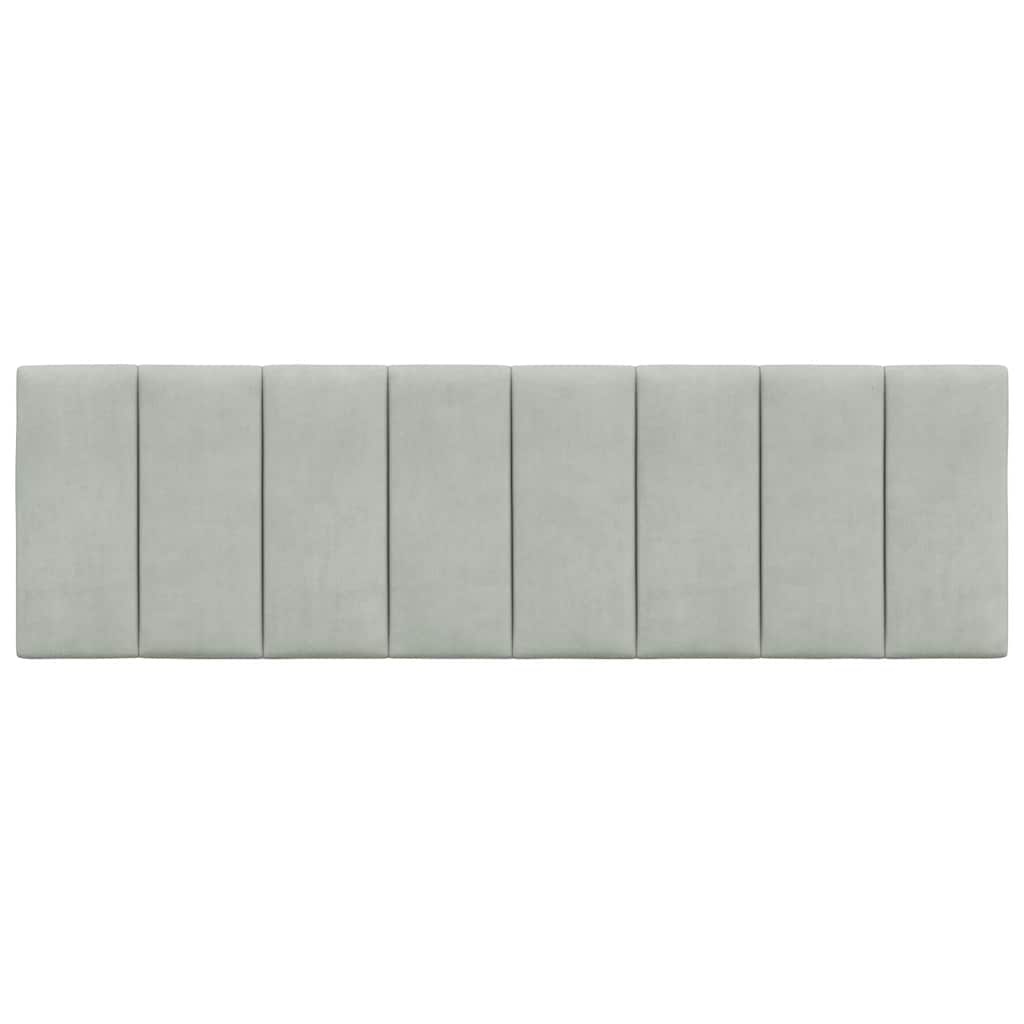 Vidaxl Hanko Bett-Kopfteil Kissen Samt Hellgrau 160 cm - bis zu 44% Rabatt