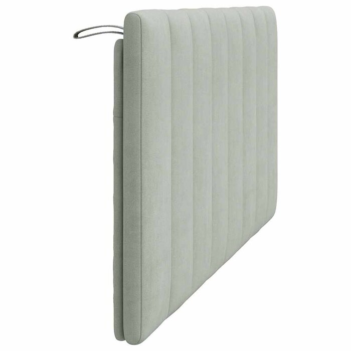 Vidaxl Hanko Bett-Kopfteil Kissen Samt Hellgrau 160 cm - bis zu 44% Rabatt