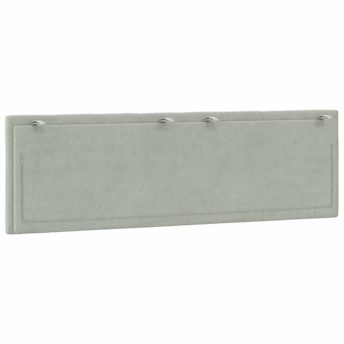Vidaxl Hanko Bett-Kopfteil Kissen Samt Hellgrau 160 cm - bis zu 44% Rabatt