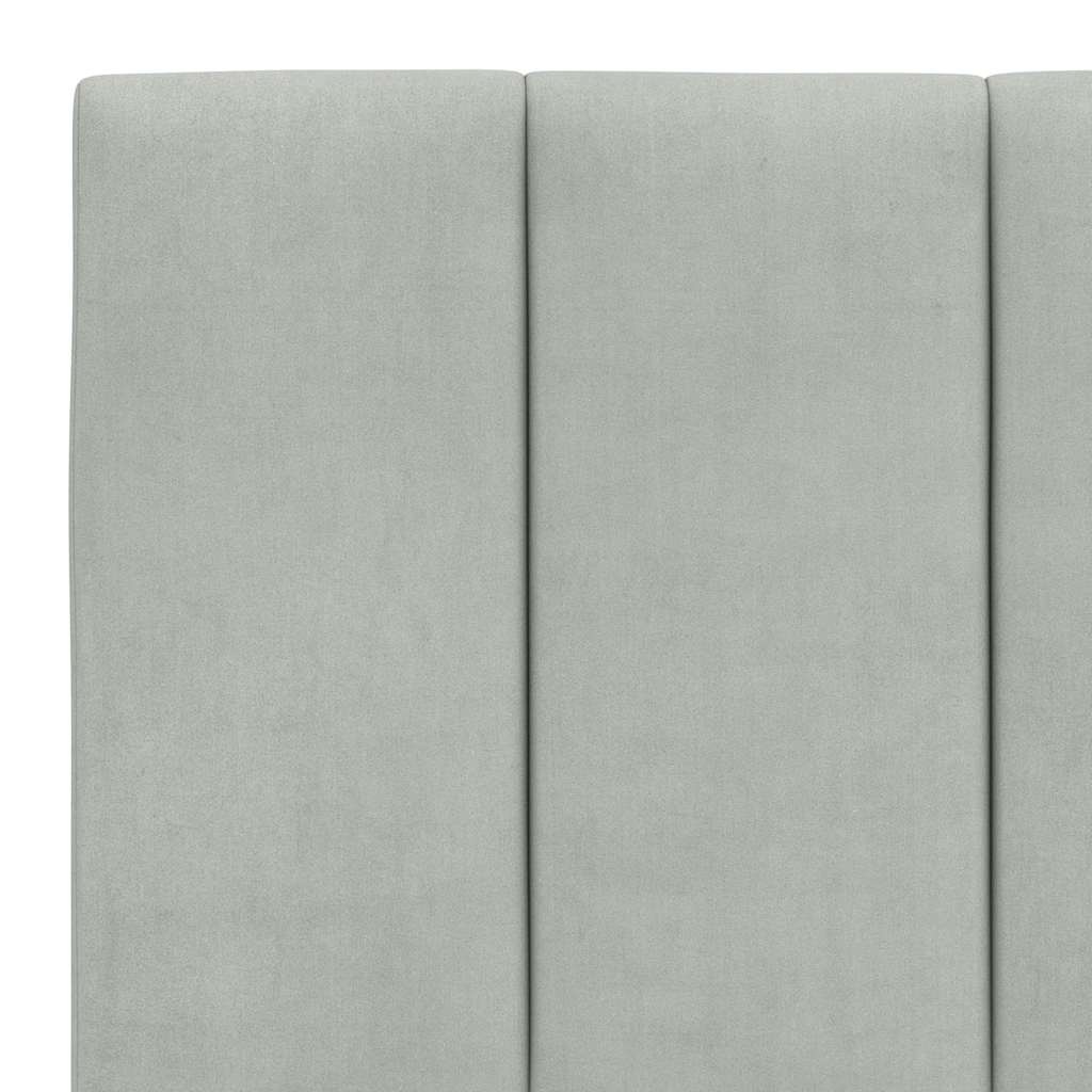 Vidaxl Hanko Bett-Kopfteil Kissen Samt Hellgrau 160 cm - bis zu 44% Rabatt