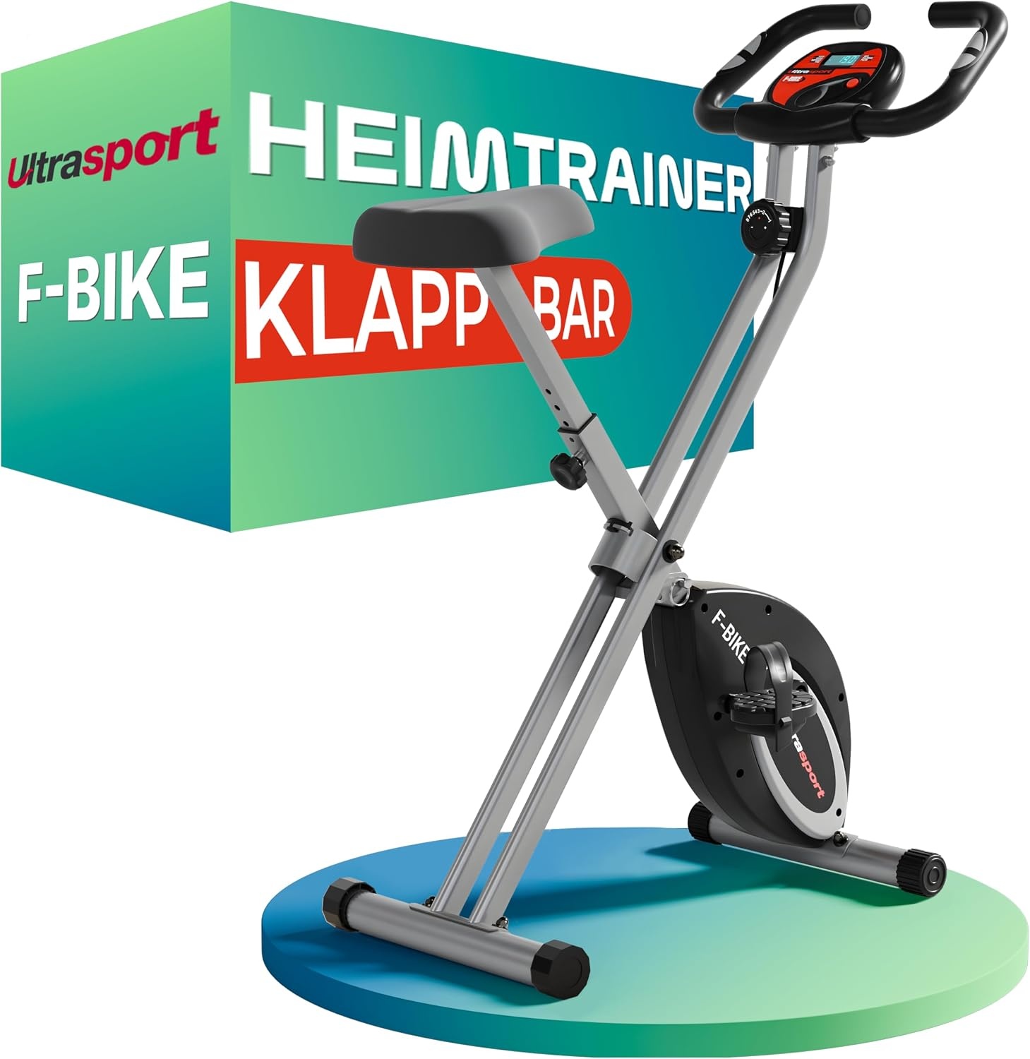 Klappbares Heimtrainer-Fahrrad mit 8 Widerstandsstufen - jetzt bis zu 35% sparen