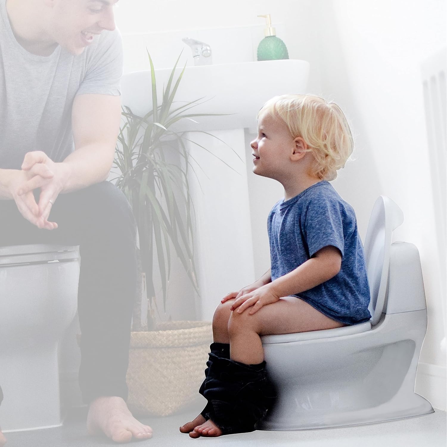 Realistisches Kindertöpfchen mit Spülgeräusch - Weiß - bis zu 33% sparen