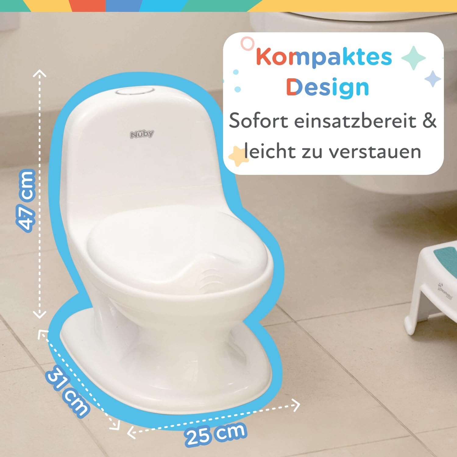Realistisches Kindertöpfchen mit Spülgeräusch - Weiß - bis zu 33% sparen