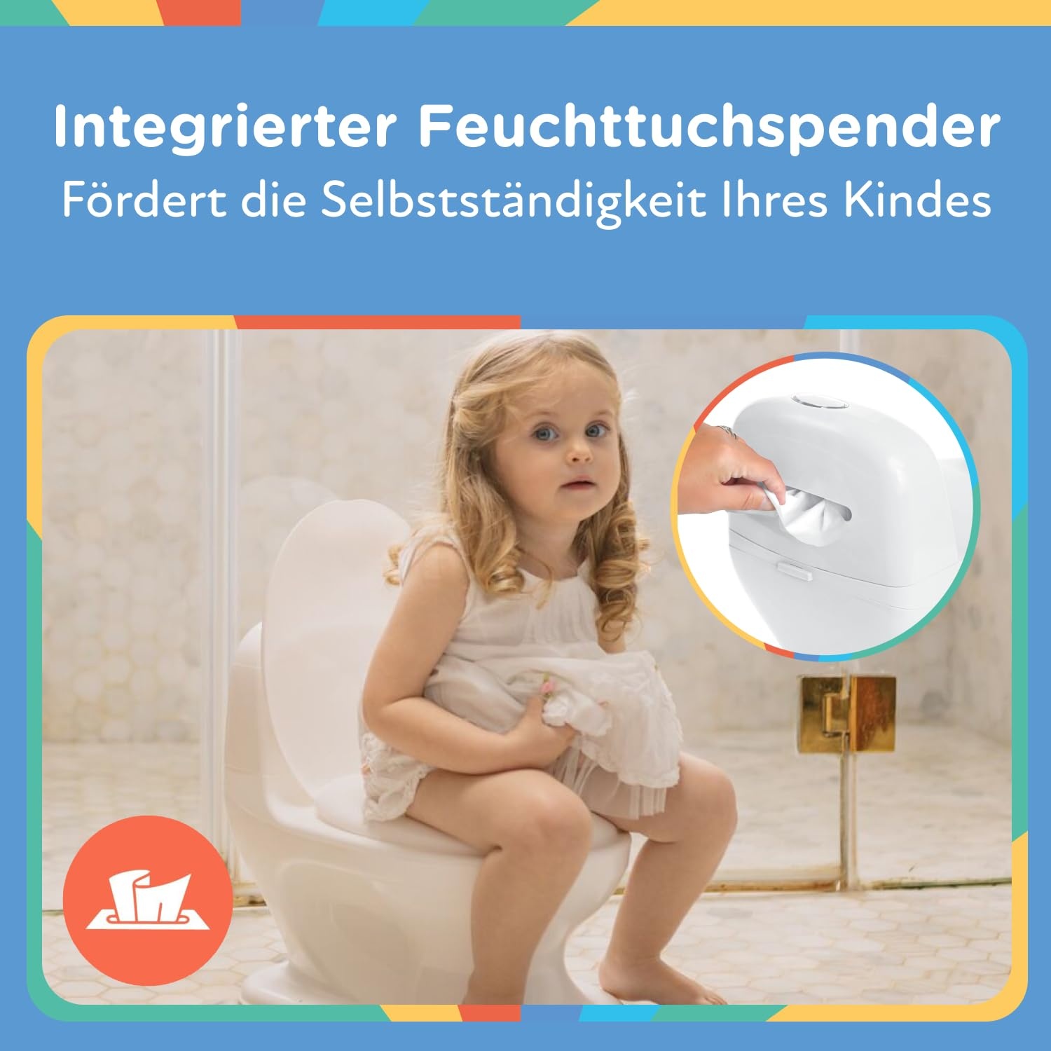 Realistisches Kindertöpfchen mit Spülgeräusch - Weiß - bis zu 33% sparen