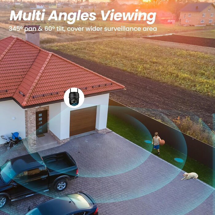 2x 2K WLAN Überwachungskamera mit Solarpanel - bis zu 29% Rabatt