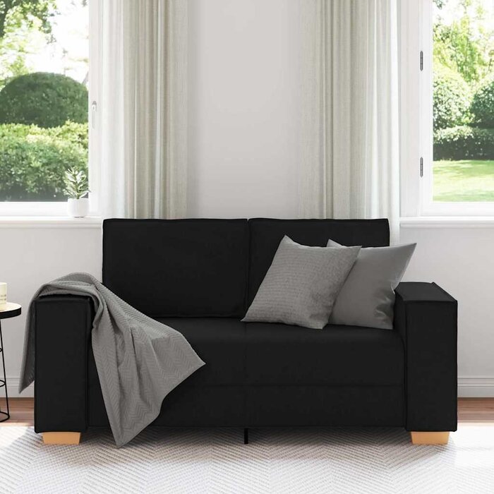 Vidaxl 2-Sitzer Sofa in Schwarz, 160 cm - Stilvoll & bis zu 34% günstiger