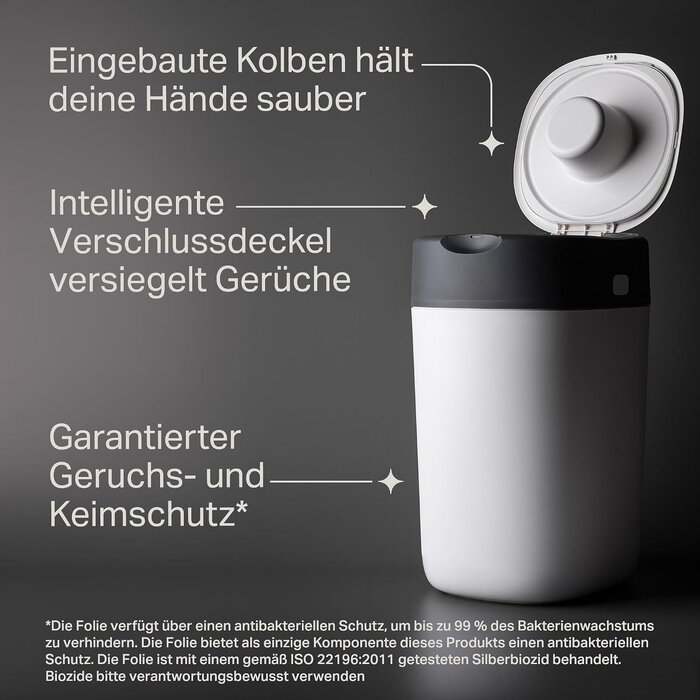 Windeleimer mit Versiegelungssystem Weiß inkl. 2 Kassetten - bis zu 32% günstiger