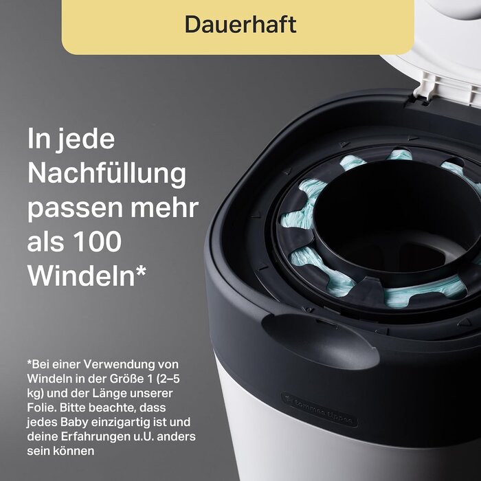 Windeleimer mit Versiegelungssystem Weiß inkl. 2 Kassetten - bis zu 32% günstiger