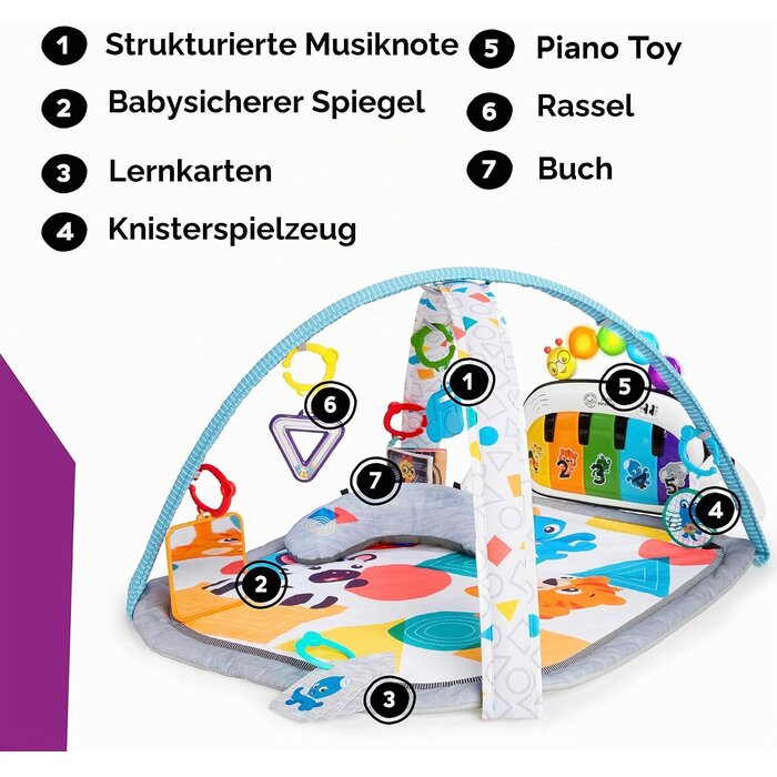 4-in-1 Spieldecke mit Musik-Piano - Jetzt bis zu 34% Rabatt sichern