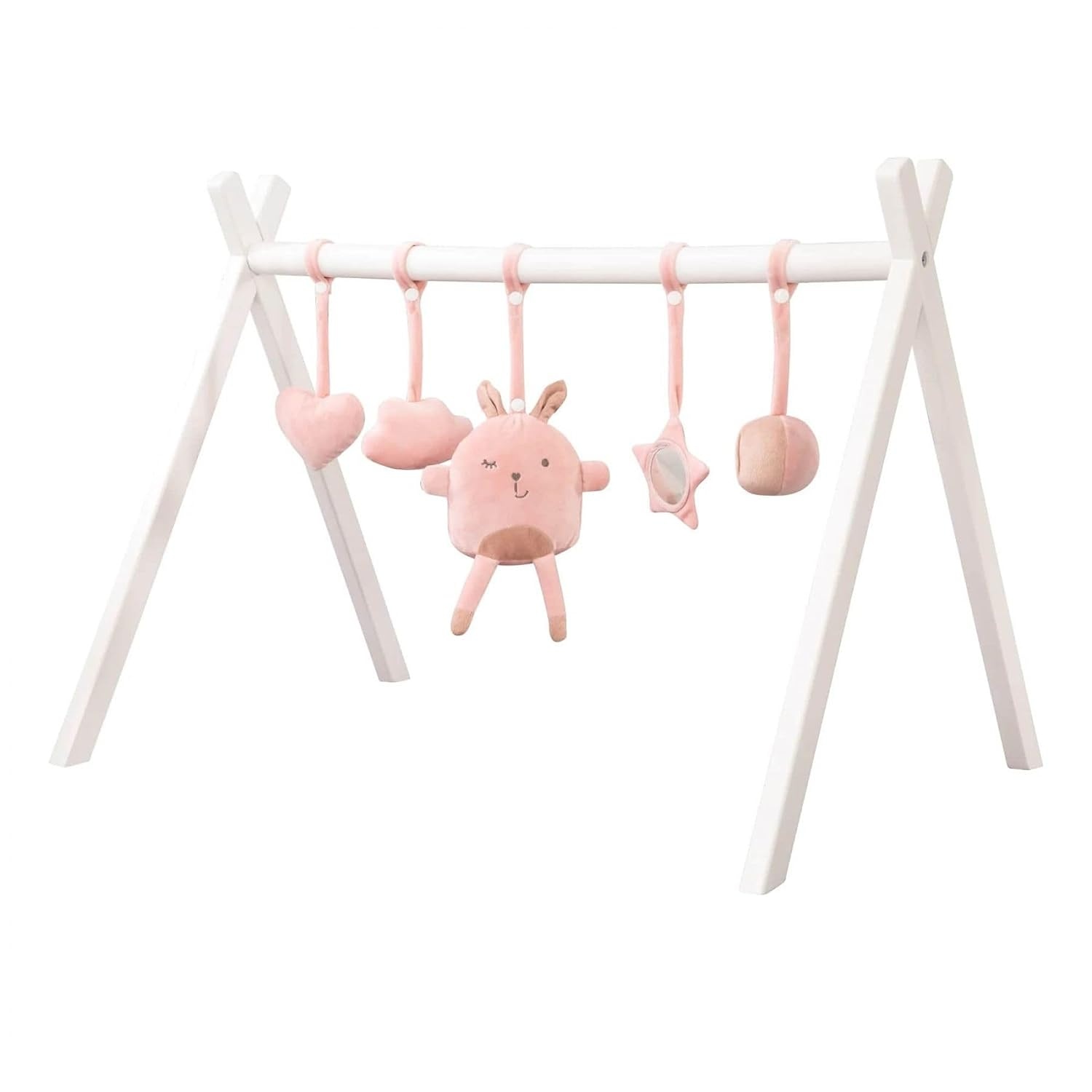 Babyspielbogen aus Holz - Aktivitätszentrum - Natur & Anthrazit - bis zu 34% Rabatt