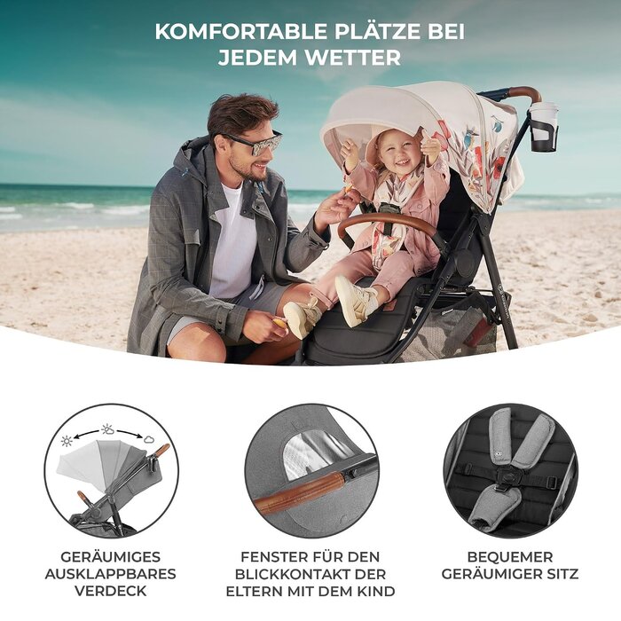 Kinderwagen Buggy GRANDE PLUS - Einhändig klappbar, Liegefunktion - bis zu 35% Rabatt