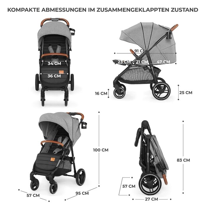 Kinderwagen Buggy GRANDE PLUS - Einhändig klappbar, Liegefunktion - bis zu 35% Rabatt