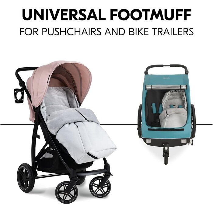 Universal Fußsack für Kinderwagen & Fahrradanhänger - Grau - bis zu 34% sparen