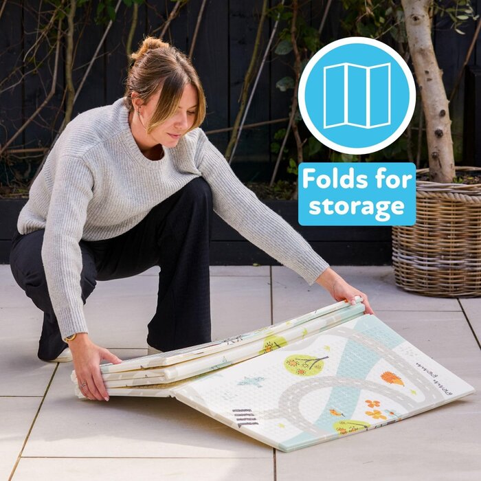 Faltbare Baby-Spielmatte, 195,6 x 147,3 cm, Wendbar - jetzt bis zu 33% sparen