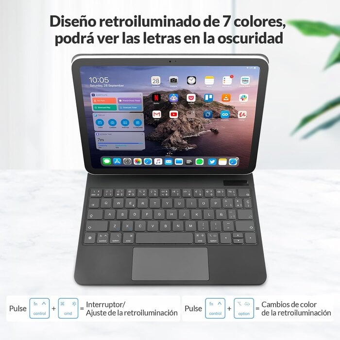 iPad Tastaturhülle (Spanisch) mit Trackpad - jetzt bis zu 77% günstiger