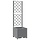 Pflanzkasten mit Rankgitter 40x40x136cm - Grau - Outlet bis zu 33% reduziert