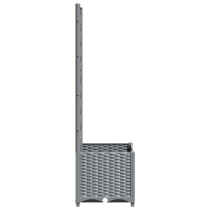 Pflanzkasten mit Rankgitter 40x40x136cm - Grau - Outlet bis zu 33% reduziert