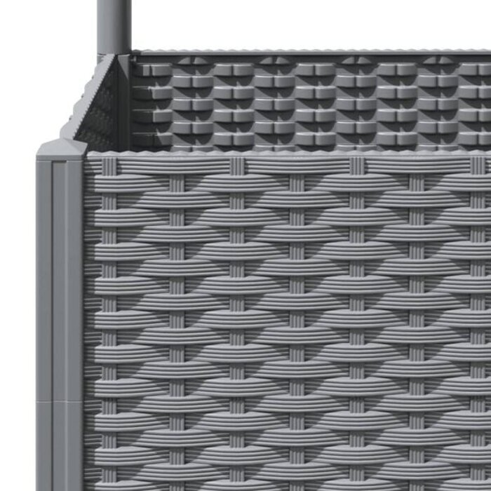 Pflanzkasten mit Rankgitter 40x40x136cm - Grau - Outlet bis zu 33% reduziert