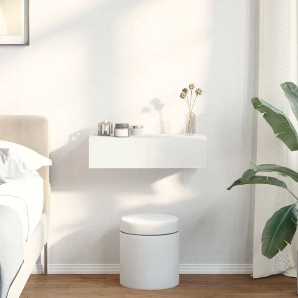 Wandregal mit Schubladen, Weiß, 60x26,5 cm - Outlet-Angebot: bis zu 33% sparen