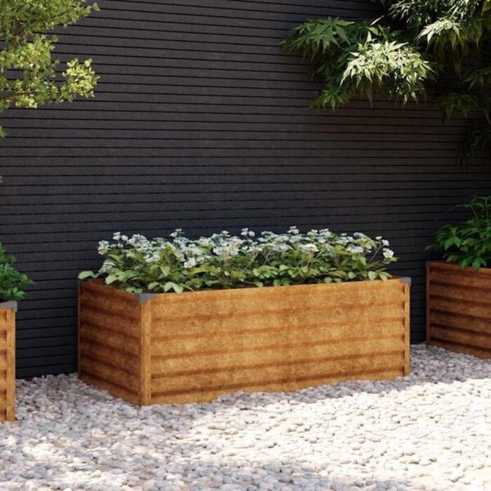 Cortenstahl-Hochbeet 100x50x36 cm - Stilvoll & Langlebig - bis zu 33% reduziert