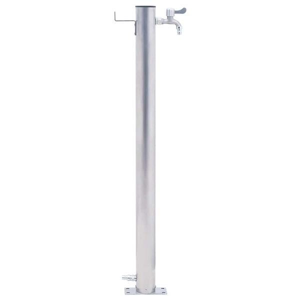 Edelstahl Gartenwasserzapfstelle 80 cm mit Schlauchhalter - bis zu 33% Rabatt