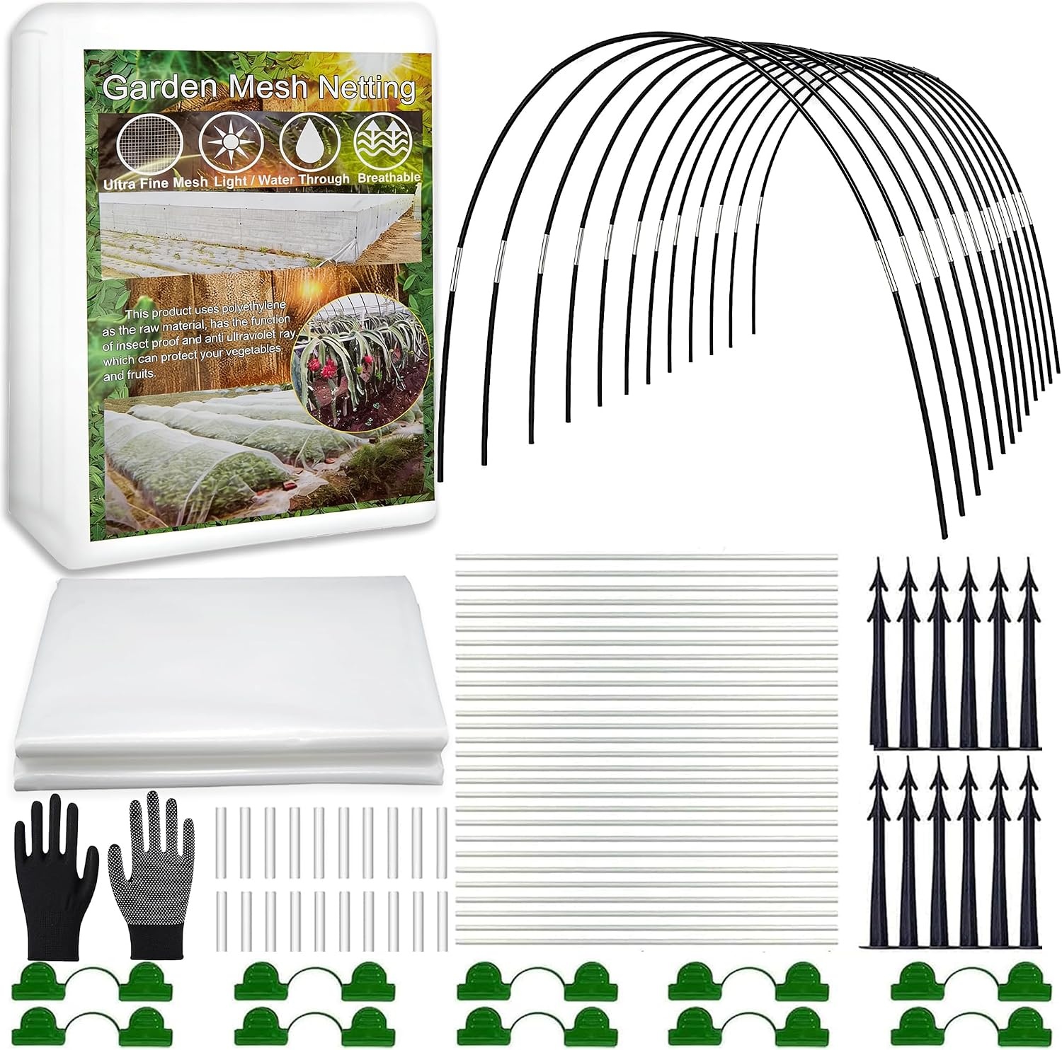 Gemüsegarten-Tunnelsystem 3x15m - Pflanzenschutz mit bis zu 30% Rabatt