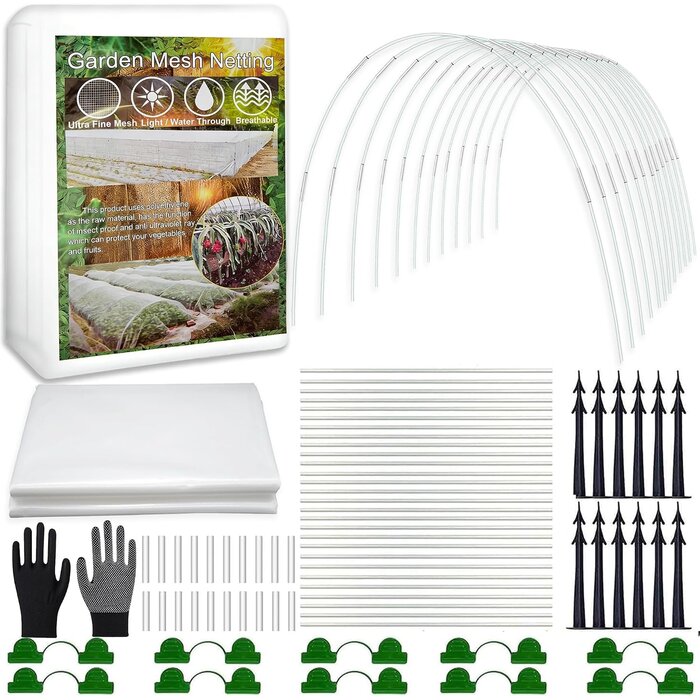 Gemüsegarten-Tunnelsystem 3x15m - Pflanzenschutz mit bis zu 30% Rabatt