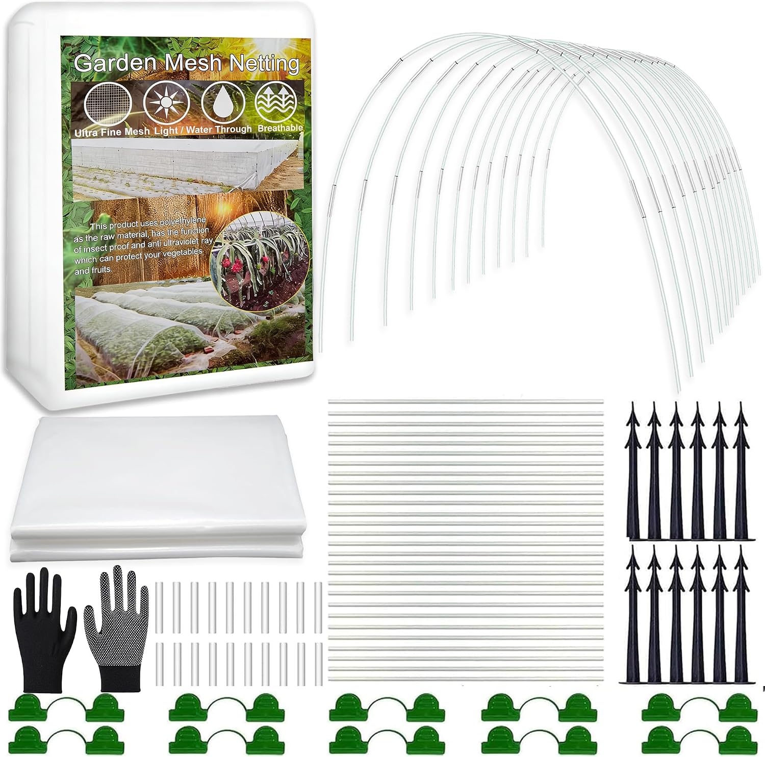 Gemüsegarten-Tunnelsystem 3x15m - Pflanzenschutz mit bis zu 30% Rabatt