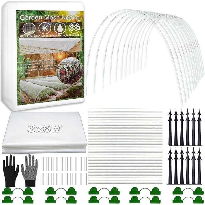 Gemüsegarten-Tunnelsystem 3x15m - Pflanzenschutz mit bis zu 30% Rabatt