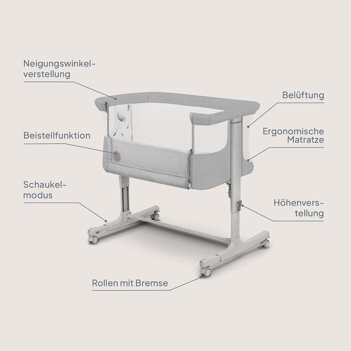 3-in-1 Baby Beistellbett, höhenverstellbar - jetzt bis zu 34% günstiger
