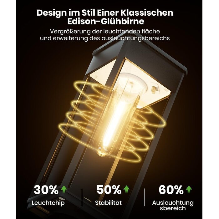 6er Set Solar-Gartenleuchten warmweiß, IP65 - jetzt bis zu 32% günstiger