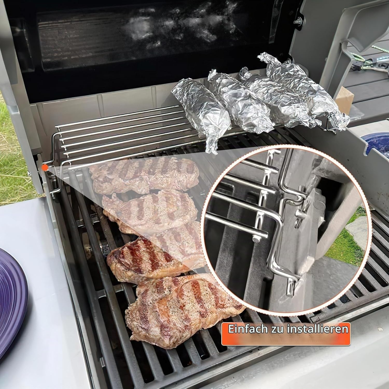 Edelstahl Warmhalterost für Gasgrill 63,5 cm - Outlet bis zu 31% reduziert