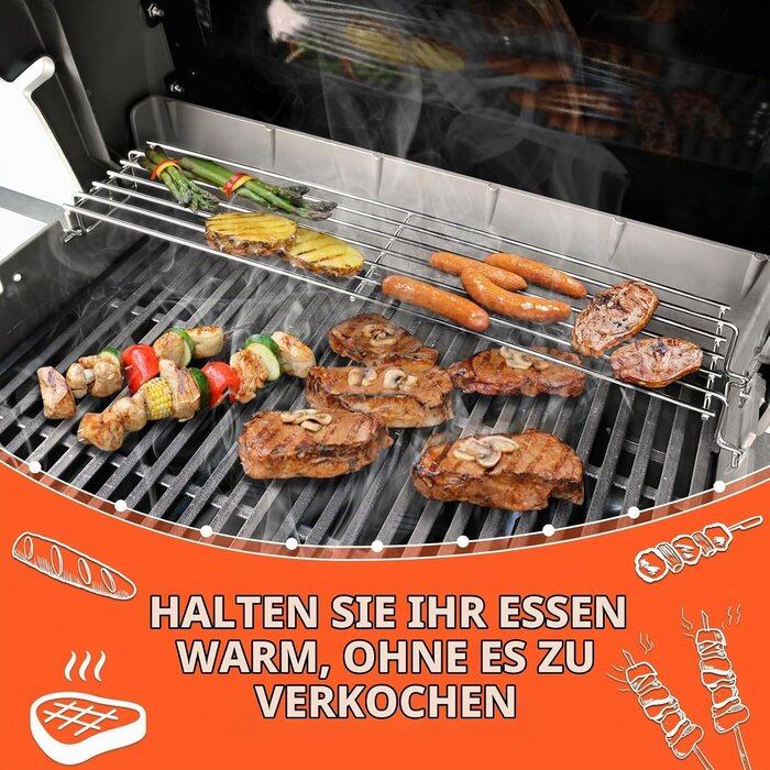 Edelstahl Warmhalterost für Gasgrill 63,5 cm - Outlet bis zu 31% reduziert