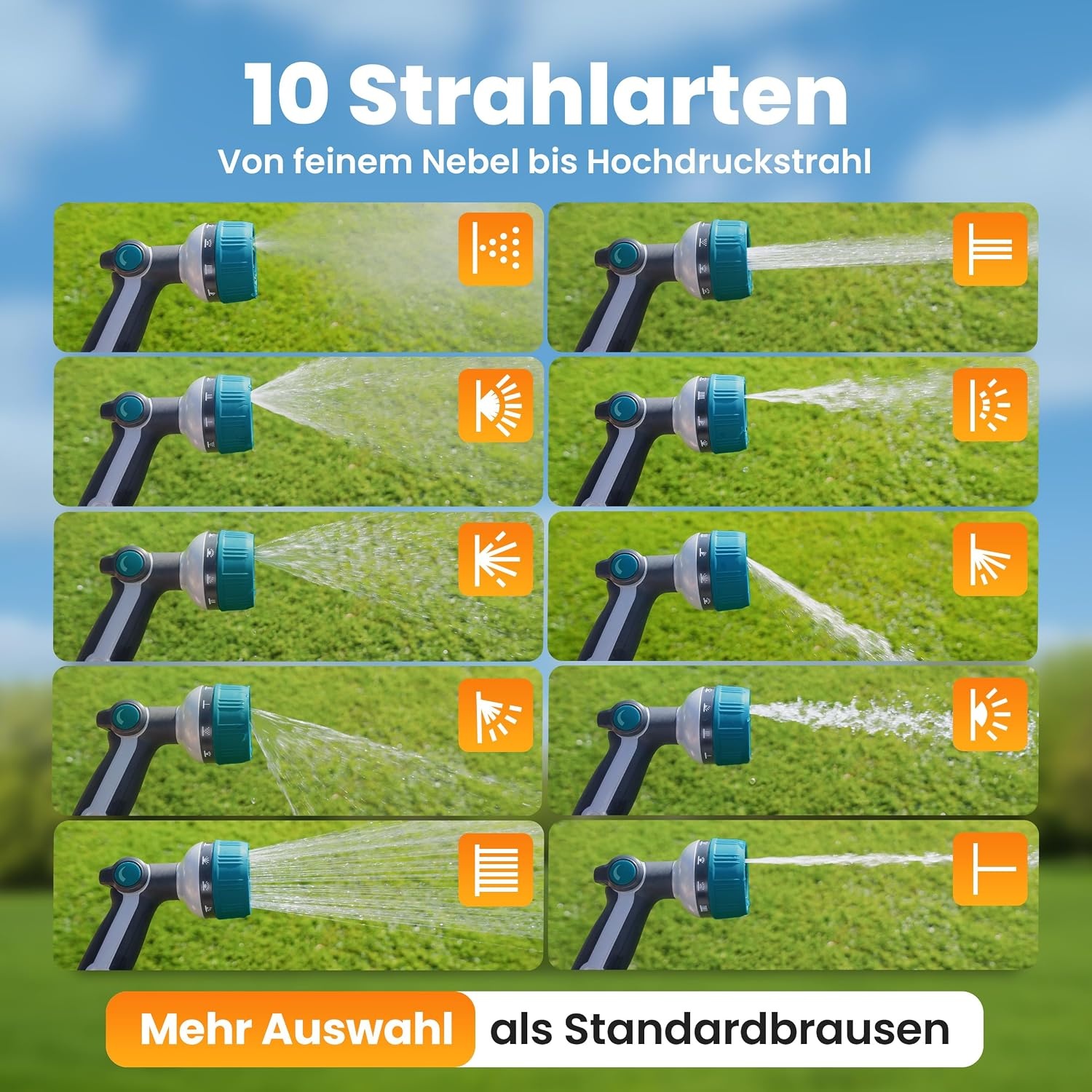 Profi-Gartenspritze mit 10 Sprühmodi - Jetzt bis zu 31% reduziert