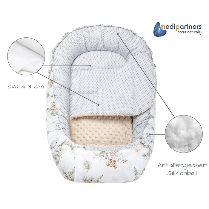 5-tlg. Babynestchen Safari Beige - Gemütlich & Sicher - Jetzt bis zu 34% sparen