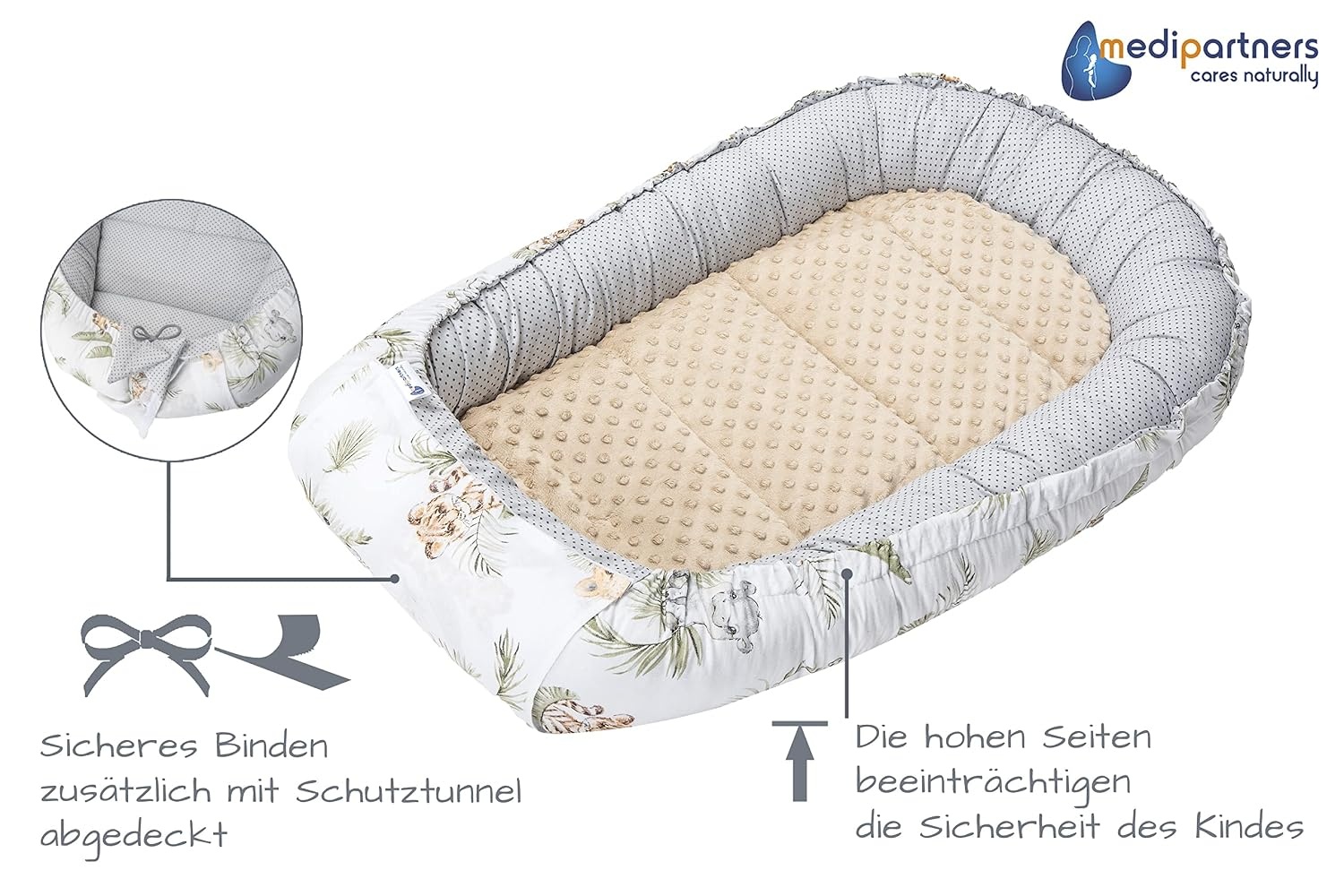 5-tlg. Babynestchen Safari Beige - Gemütlich & Sicher - Jetzt bis zu 34% sparen