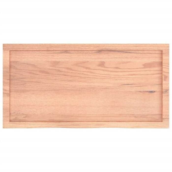 Massive Eichenholz-Waschtischplatte 100x50 cm - Jetzt bis zu 35% sparen