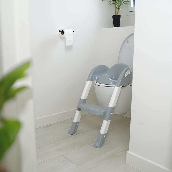 WC-Sitzverkleinerer mit Treppe für Kinder - Grau - Bis zu 33% Rabatt