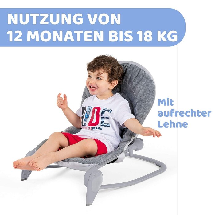 Mitwachsende Babywippe bis 18 kg - Titan - bis zu 34% Rabatt