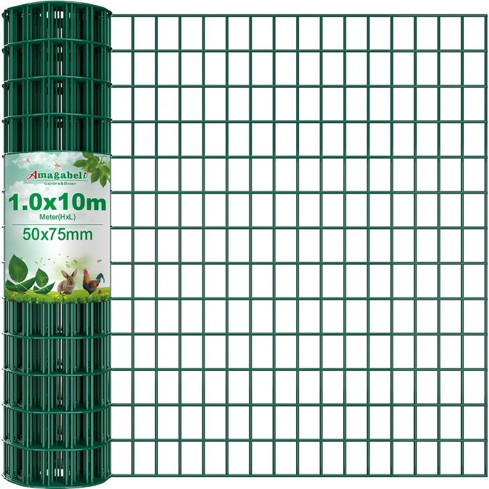 Maschendrahtzaun 1m x 10m Grün - Verzinkt - Outlet bis zu 32% sparen