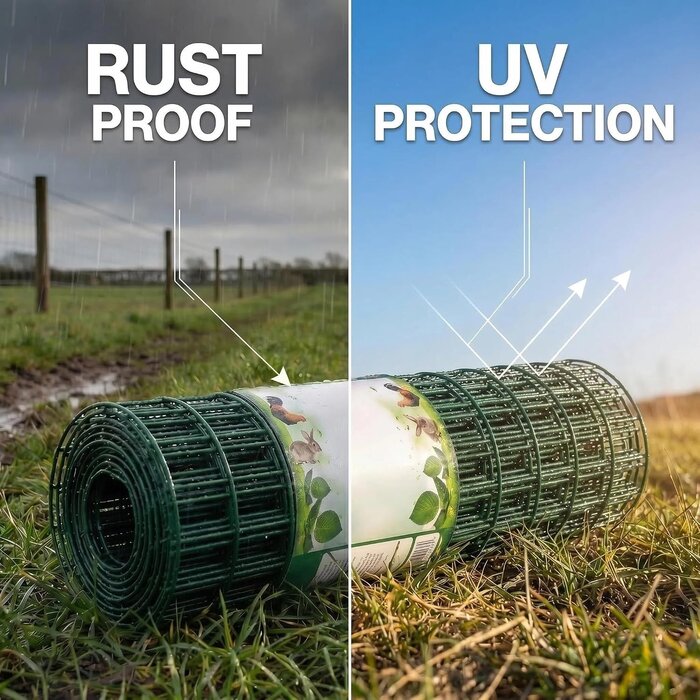 Maschendrahtzaun 1m x 10m Grün - Verzinkt - Outlet bis zu 32% sparen