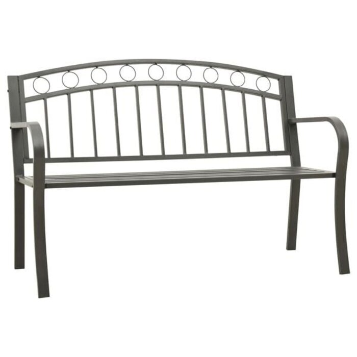 Moderne Gartenbank 120 cm - Stahl Grau - Jetzt bis zu 34% Rabatt sichern!