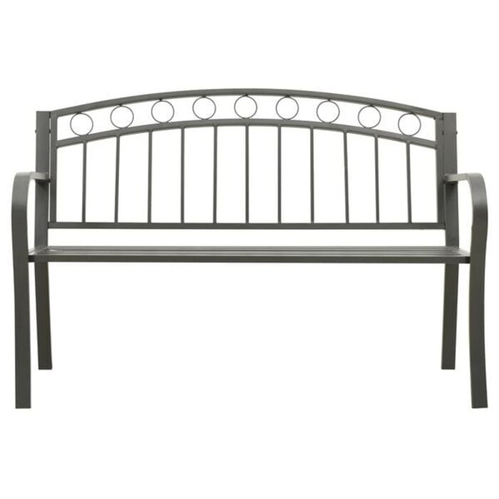 Moderne Gartenbank 120 cm - Stahl Grau - Jetzt bis zu 34% Rabatt sichern!