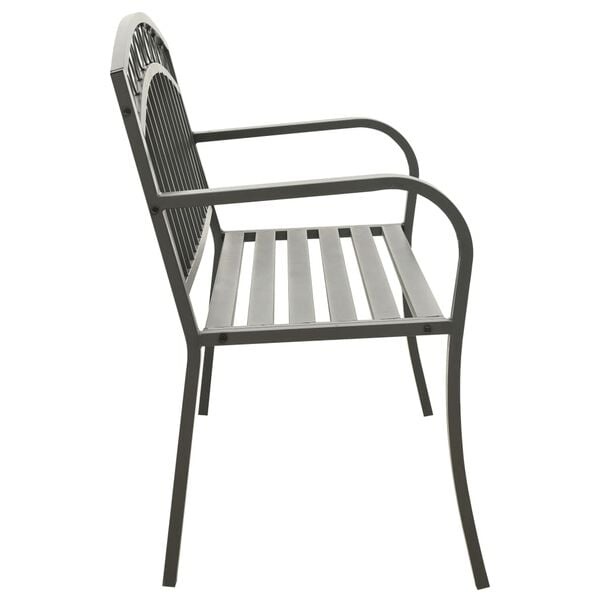 Moderne Gartenbank 120 cm - Stahl Grau - Jetzt bis zu 34% Rabatt sichern!